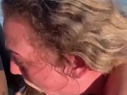 HORNY BLONDE DEEP THROATING BBC OUTSIDE IN PUBLIC ON JAMACIAN BEACH 8/16