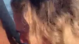 HORNY BLONDE DEEP THROATING BBC OUTSIDE IN PUBLIC ON JAMACIAN BEACH