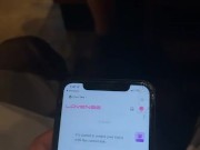 Vibrating her toy while we are at dinner, her pussy was getting so wet!