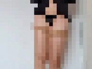 Stewardess doing the Safety Demo in partial uniform. Full uncensored on OF, link in bio 12/16