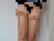 Stewardess doing the Safety Demo in partial uniform. Full uncensored on OF, link in bio 4/16