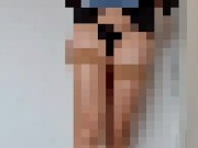 Stewardess doing the Safety Demo in partial uniform. Full uncensored on OF, link in bio 5/16