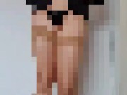 Stewardess doing the Safety Demo in partial uniform. Full uncensored on OF, link in bio 9/16