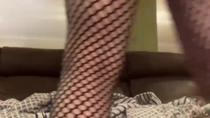 Sissy slut plays with butt plug