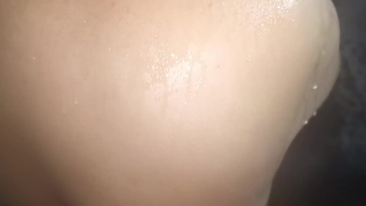 My wife bathing