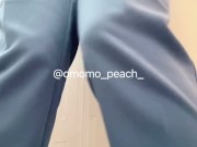 【職場のトイレが使用中でおもらし】#omorashi #peeaccident #desperation wetting #pee desperation 1/16