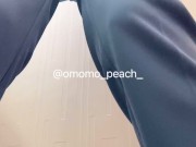 【職場のトイレが使用中でおもらし】#omorashi #peeaccident #desperation wetting #pee desperation 10/16