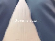 【職場のトイレが使用中でおもらし】#omorashi #peeaccident #desperation wetting #pee desperation 13/16