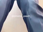 【職場のトイレが使用中でおもらし】#omorashi #peeaccident #desperation wetting #pee desperation 16/16