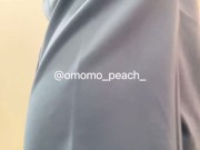 【職場のトイレが使用中でおもらし】#omorashi #peeaccident #desperation wetting #pee desperation 2/16