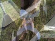 Рискованный секс с красоткой. Трахнул в лесу у машины и кончил на жопу 7/16