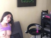 I dare my stepsister to insert the lush and I record her to see her reaction 11/16