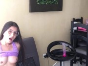 I dare my stepsister to insert the lush and I record her to see her reaction 13/16