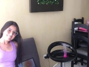 I dare my stepsister to insert the lush and I record her to see her reaction 3/16