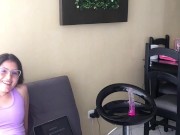 I dare my stepsister to insert the lush and I record her to see her reaction 6/16