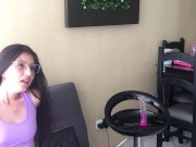 I dare my stepsister to insert the lush and I record her to see her reaction 7/16