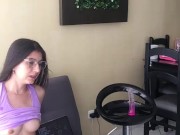 I dare my stepsister to insert the lush and I record her to see her reaction 9/16