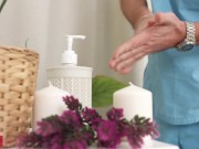 Baby Bamby - Modest lassie creampied after intense sex with new masseur 4/16