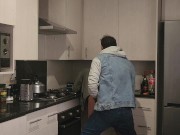 Fucking my slutty stepsister in the kitchen  and giving her the creampie she deserves 4/16