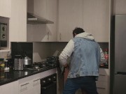 Fucking my slutty stepsister in the kitchen  and giving her the creampie she deserves 5/16