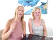 Ersties - Musikstudentin Anna M lässt sich von Sirena mit Dildo verführen 2/16