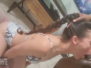 BIKINI HOTTIE WANTS YOU TO GRAB HER PONYTAIL AND JACK HAMMER FUCK HER THROAT LIKE YOU PAID TO NUT IN 5/16
