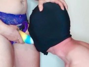 Femdom extreme deepthroat training for slave 10/16