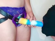 Femdom extreme deepthroat training for slave 13/16