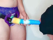 Femdom extreme deepthroat training for slave 14/16