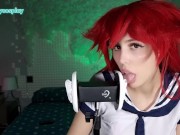HOT COSPLAY GIRL DO ASMR AS RIAS GREMORY / EAR LICKING