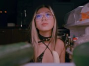 Small Asian teen finds a late night snack  of cum (trailer) Milafaygo and Themindoftommy 2/16