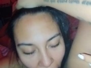 I shaved my pink cunt for her to eat me out