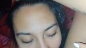 I shaved my pink cunt for her to eat me out