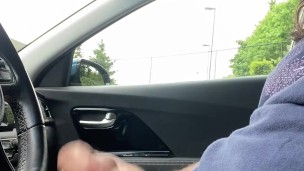 Got Too Horny While Driving, Had to Park to Jerk Off!