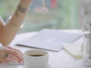 WOWGIRLS Gorgeous Ukrainian model Nancy A sucking off a waiter and then fucking her boyfriend 4/16