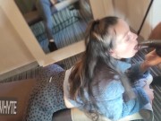 HOTTIE IN THE HOTEL GETS SKULL FUCKED FULL OF THICK MAN MILK BEFORE OUR FRIENDS GET BACK TO THE ROOM 15/16