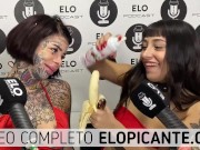 GLORIA NAHIR Y PAO DULZURA COMEN LA BANANA CON CREMA EN EL CUARTO PICANTE