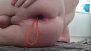 Anal egg 8cm wide insertion to make me gape open wide
