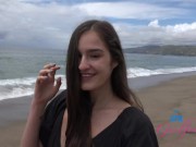 POV footage of Amateur Violet Viper hanging out the some pussy play in the car 8/16