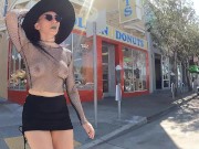 Teaser - Nothing like fishnets and short skirt for a the day in the city 4/16