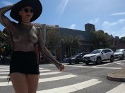 Teaser - Nothing like fishnets and short skirt for a the day in the city 6/16