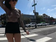 Teaser - Nothing like fishnets and short skirt for a the day in the city 7/16