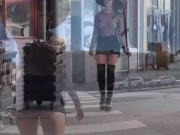 Teaser - Nothing like fishnets and short skirt for a the day in the city 8/16