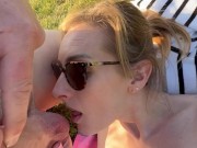 I watch a girl in nature who ends up sucking me and I cum on her small breasts before leaving 7/16