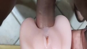 REALISTIC PUSSY AND ASS FUCKED HARD BOTH HOLES