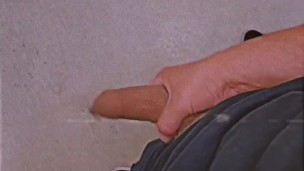 Risqué play in public restroom