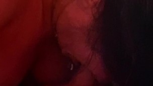 Sucking husband tiny small cock, swallowing his whole 4 inches, humiliating small cock shaming