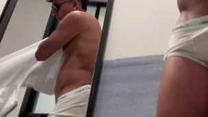 touching myself in the dressing room without them noticing