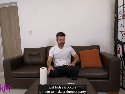 Watching porn with my friend's dad. He taught me to get fucked in the ass.