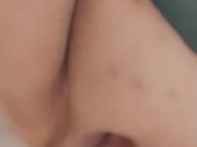 Rubbing my wet pussy at work